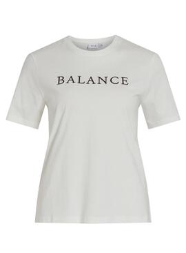 Camiseta Vila Visybil Balance blanco para mujer