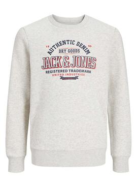 Sudadera Jack and Jones Logo gris para niño