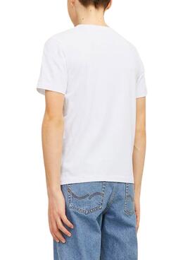 Camiseta Jack and Jones Logo blanco para niño