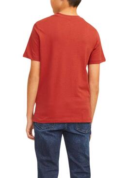 Camiseta Jack and Jones Logo rojo para niño