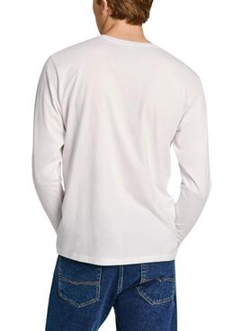 Camiseta Pepe Jeans Eggo Long Blanco para Hombre