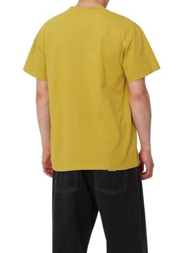 Camiseta Carhartt American Script ocre para hombre