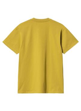 Camiseta Carhartt American Script ocre para hombre