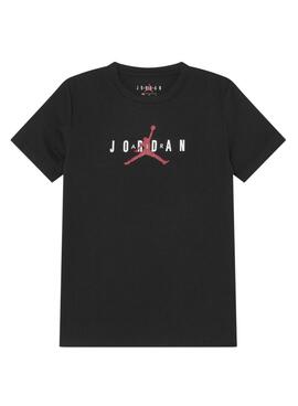 Camiseta Jordan Jumpman negro para niña y niño