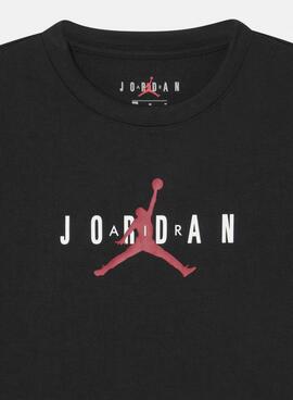 Camiseta Jordan Jumpman negro para niña y niño