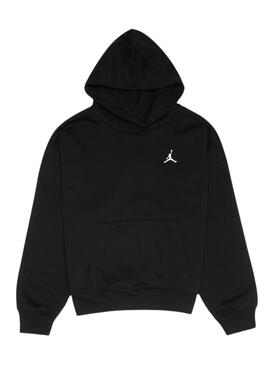 Sudadera Jordan Brooklyn negro para niña y niño