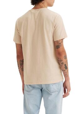 Camiseta Levis Básica beige para hombre