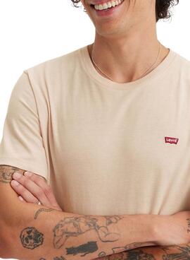 Camiseta Levis Básica beige para hombre