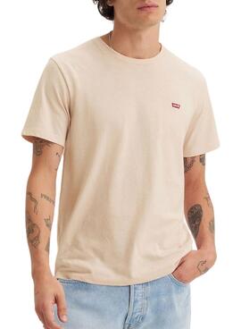 Camiseta Levis Básica beige para hombre