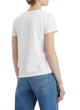 Camiseta Levis Floral blanco para mujer