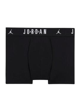 Pack 3 Boxer Jordan Flight Cotton Core negro para niño