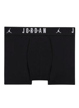 Pack 3 Boxer Jordan Flight Cotton Core negro para niño