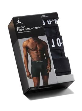 Pack 3 calzoncillos boxer Jordan Flight Core negro para hombre