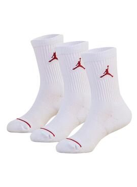 Pack 3 calcetines Jordan Jumpman Quarter blanco