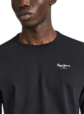 Camiseta Pepe Jeans Long negro para hombre