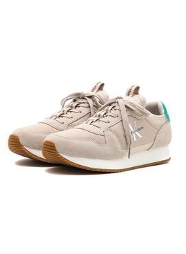 Zapatillas Calvin Klein Jeans Runner Laceup beige para hombre