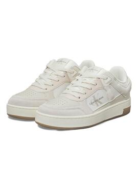 Zapatillas Calvin Klein Jeans Basket Cupsole beige para mujer