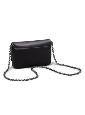 Bolso Calvin Klein Jeans Minimal Monogram Flap negro para mujer