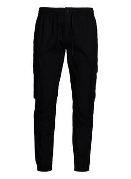 Pantalón cargo Calvin Klein Jeans washed negro para hombre