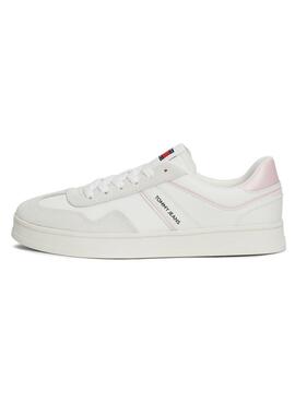 Zapatillas Tommy Jeans Greenwich blanco y rosa para mujer