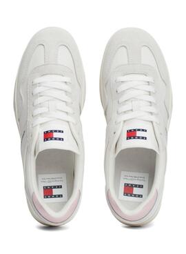 Zapatillas Tommy Jeans Greenwich blanco y rosa para mujer