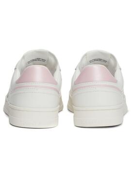 Zapatillas Tommy Jeans Greenwich blanco y rosa para mujer