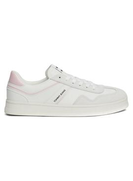 Zapatillas Tommy Jeans Greenwich blanco y rosa para mujer