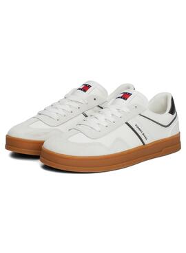 Zapatillas Tommy Jeans Greenwich blanco y gris para mujer