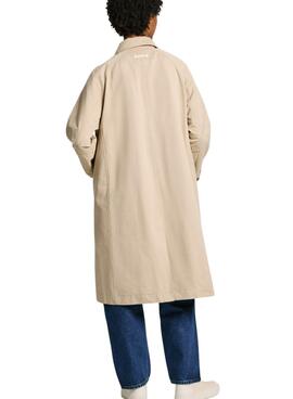 Gabardina Pepe Jeans Alice Beige Para Mujer