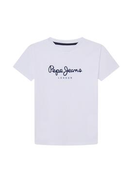 Camiseta Pepe Jeans New Art blanco para niño