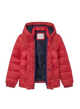 Plumífero Pepe Jeans Odonis rojo para niño