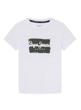 Camiseta Pepe Jeans Bairon blanco para niño