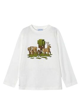 Camiseta Mayoral nature blanco para niño