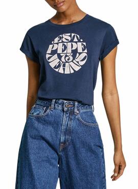 Camiseta Pepe Jeans Elvia Marino Para Mujer