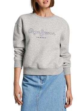 Sudadera Pepe Jeans Frida Gris Para Mujer