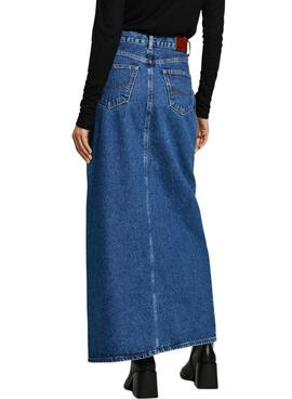 Falda Pepe Jeans Maxi Azul Para Mujer