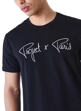 Camiseta Project x Paris Embroidery Logo negro para hombre