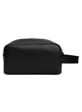 Neceser Tommy Jeans Leather Washbag negro 