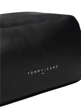 Neceser Tommy Jeans Leather Washbag negro 