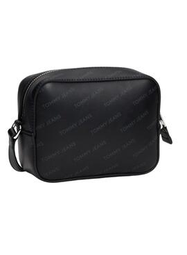 Bolso Tommy Jeans Essential Must Camera Print negro para mujer