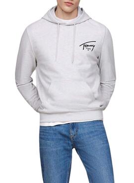 Sudadera Tommy Jeans Entry Graphic capucha gris para hombre