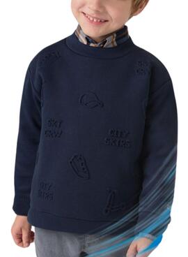 Sudadera Mayoral embossed marino para niño