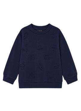 Sudadera Mayoral embossed marino para niño