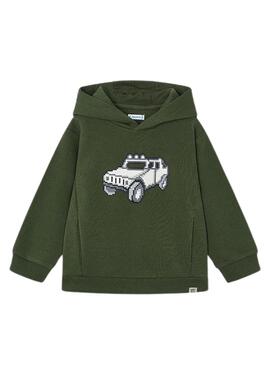 Sudadera Mayoral print engomado verde para niño