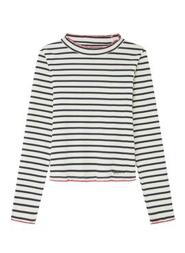 Camiseta Pepe Jeans Tallulah rayas blanco 