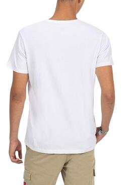 Camiseta El Pulpo montaña blanco para hombre