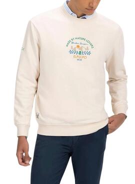 Sudadera El Pulpo Nature Lovers beige para hombre