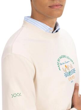 Sudadera El Pulpo Nature Lovers beige para hombre