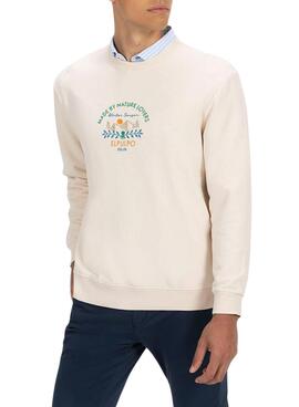 Sudadera El Pulpo Nature Lovers beige para hombre