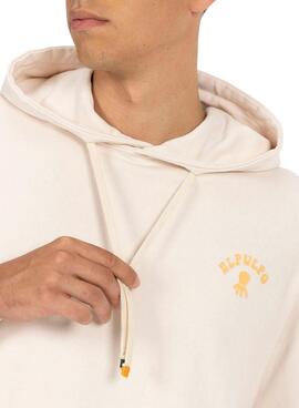 Sudadera El Pulpo Camper beige para hombre